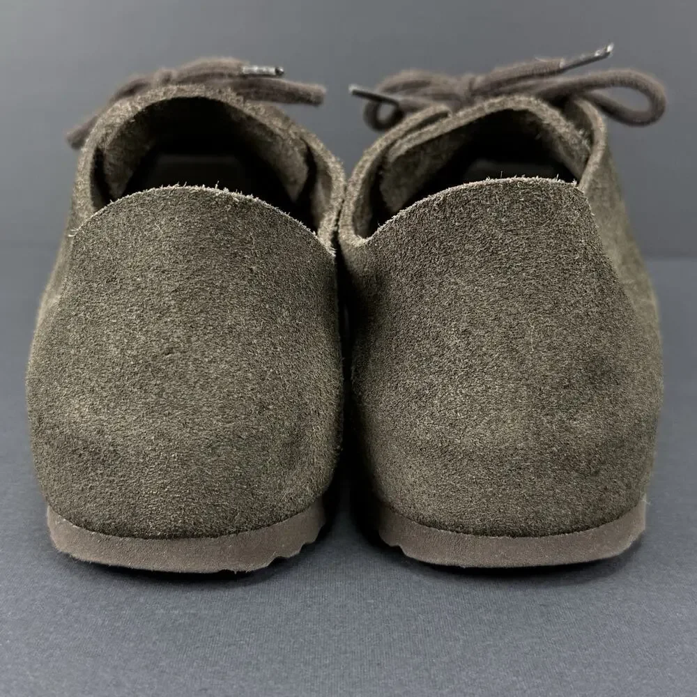 Birkenstock Maine Brown Suede Lace Up Clog Shoes EU 40 US 7.5M 9.5W Comfort